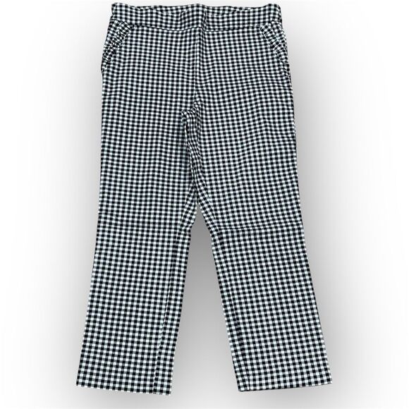 JL Jules & Leopold Gingham Plaid Stretch Pull on Cropped Pants, Women’s Medium - Picture 1 of 11
